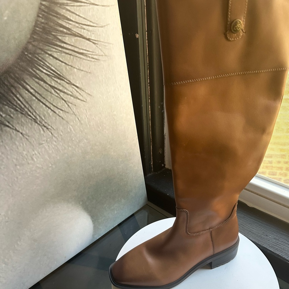 🌸SAM EDELMAN🌸 Drina Ath Whisky Almond Toe Knee High Riding Boots Size: 6 - Picture 7 of 16